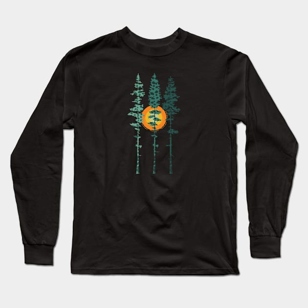 Treeo Long Sleeve T-Shirt by M. Pidgeon Design